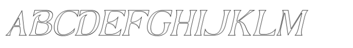 Reyka Outline Oblique Font UPPERCASE