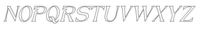 Reyka Outline Oblique Font UPPERCASE