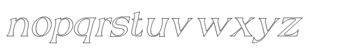 Reyka Outline Oblique Font LOWERCASE