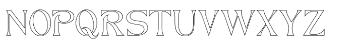 Reyka Outline Regular Font UPPERCASE