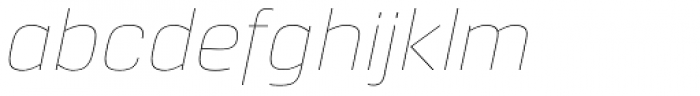 Reznik UltraLight Italic Font LOWERCASE