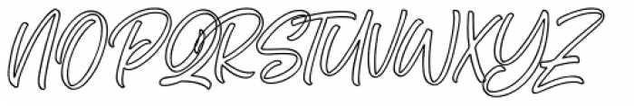Rezpector Outlined Italic Font UPPERCASE