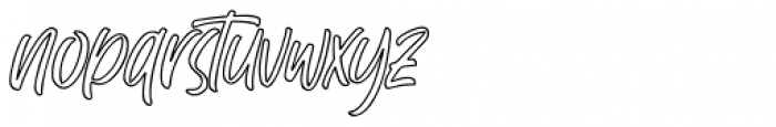 Rezpector Outlined Italic Font LOWERCASE
