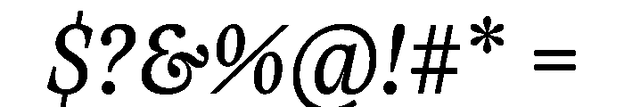 ReadableTimez ReadableRegularItalic Font OTHER CHARS
