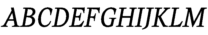 ReadableTimez ReadableRegularItalic Font UPPERCASE