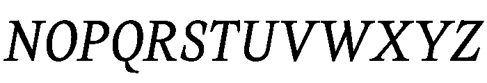 ReadableTimez ReadableRegularItalic Font UPPERCASE