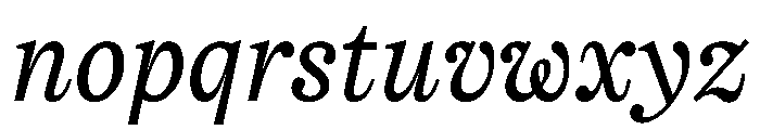 ReadableTimez ReadableRegularItalic Font LOWERCASE