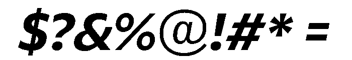 ReallySansLarge BoldItalic Font OTHER CHARS