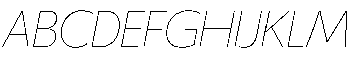ReallySansLarge HairlineItalic Font UPPERCASE