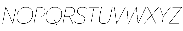 ReallySansLarge HairlineItalic Font UPPERCASE