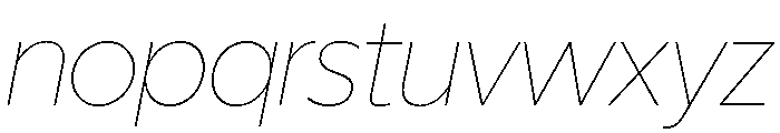 ReallySansLarge HairlineItalic Font LOWERCASE