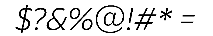 ReallySansLarge LightItalic Font OTHER CHARS