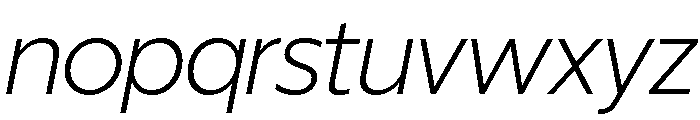 ReallySansLarge LightItalic Font LOWERCASE