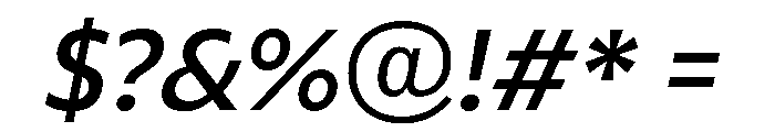 ReallySansLarge SemiboldItalic Font OTHER CHARS