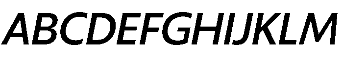ReallySansLarge SemiboldItalic Font UPPERCASE