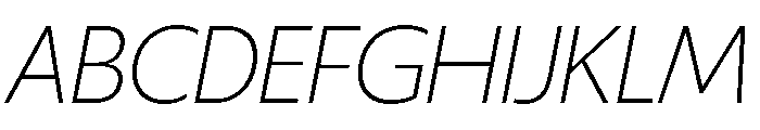 ReallySansLarge ThinItalic Font UPPERCASE