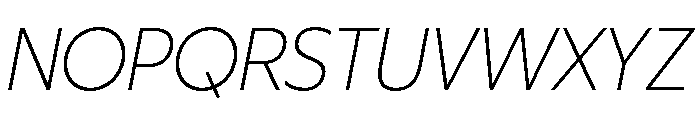 ReallySansLarge ThinItalic Font UPPERCASE