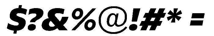 ReallySansSmall BlackItalic Font OTHER CHARS