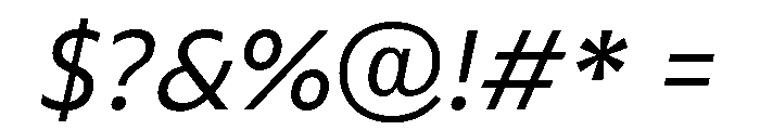 ReallySansSmall Italic Font OTHER CHARS