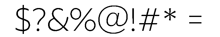 ReallySansSmall Light Font OTHER CHARS