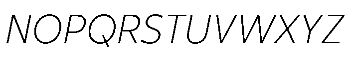 ReallySansSmall LightItalic Font UPPERCASE