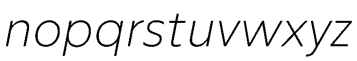 ReallySansSmall LightItalic Font LOWERCASE