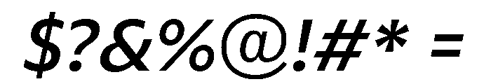 ReallySansSmall SemiboldItalic Font OTHER CHARS