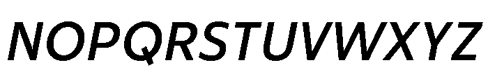 ReallySansSmall SemiboldItalic Font UPPERCASE