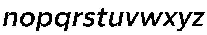 ReallySansSmall SemiboldItalic Font LOWERCASE