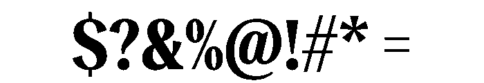 Reckless TRIAL CondensedMBold Instance Font OTHER CHARS