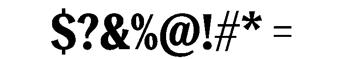 Reckless TRIAL CondensedSBold Instance Font OTHER CHARS
