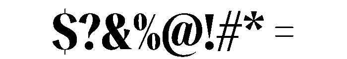Reckless TRIAL CondensedXLBold Instance Font OTHER CHARS