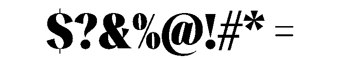 Reckless TRIAL CondensedXLHeavy Instance Font OTHER CHARS
