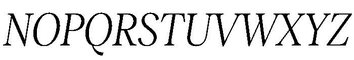 RecklessItalic TRIAL CondensedMBookItalic Instance Font UPPERCASE