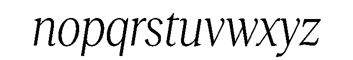 RecklessItalic TRIAL CondensedMBookItalic Instance Font LOWERCASE