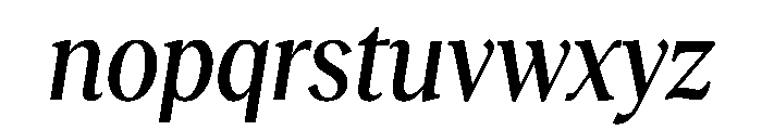 RecklessItalic TRIAL CondensedMMediumItalic Instance Font LOWERCASE