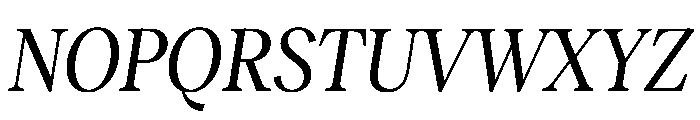 RecklessItalic TRIAL CondensedMRegularItalic Instance Font UPPERCASE