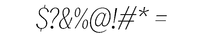 RecklessItalic TRIAL CondensedMThinItalic Instance Font OTHER CHARS