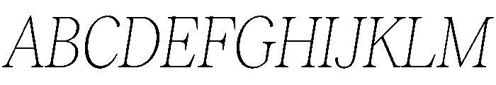RecklessItalic TRIAL CondensedMThinItalic Instance Font UPPERCASE