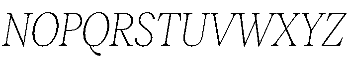 RecklessItalic TRIAL CondensedMThinItalic Instance Font UPPERCASE