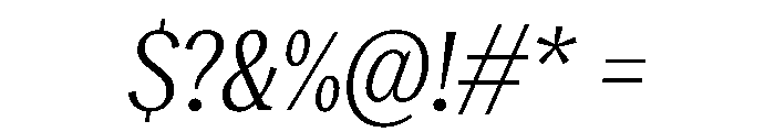 RecklessItalic TRIAL CondensedSBookItalic Instance Font OTHER CHARS