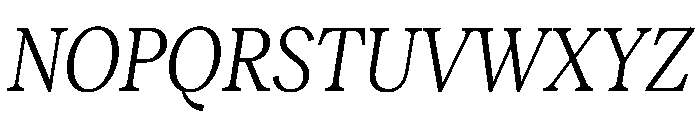 RecklessItalic TRIAL CondensedSBookItalic Instance Font UPPERCASE