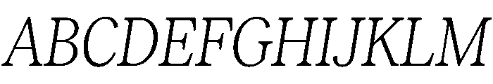 RecklessItalic TRIAL CondensedSLightItalic Instance Font UPPERCASE
