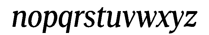 RecklessItalic TRIAL CondensedSMediumItalic Instance Font LOWERCASE