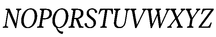 RecklessItalic TRIAL CondensedSRegularItalic Instance Font UPPERCASE