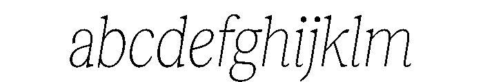 RecklessItalic TRIAL CondensedSThinItalic Instance FONT