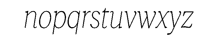 RecklessItalic TRIAL CondensedSThinItalic Instance Font LOWERCASE