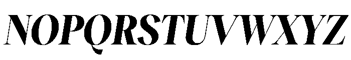 RecklessItalic TRIAL CondensedXLBoldItalic Instance Font UPPERCASE