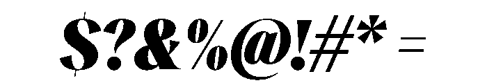 RecklessItalic TRIAL CondensedXLHeavyItalic Instance Font OTHER CHARS