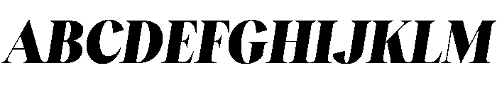 RecklessItalic TRIAL CondensedXLHeavyItalic Instance Font UPPERCASE